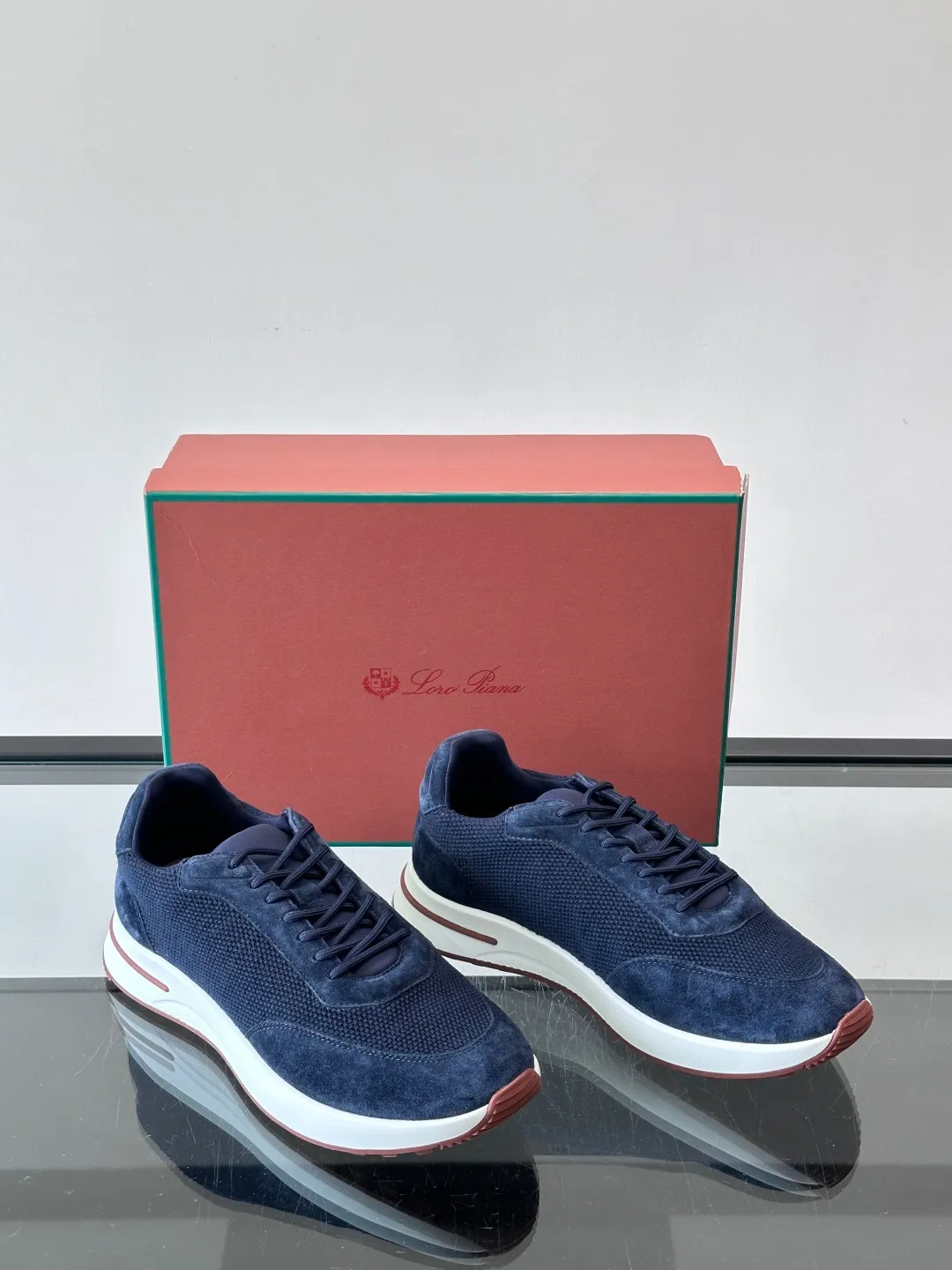 Men's men's shoes 💰p580 "Loro men's shoes 💰pian＊" Week End Walk series sports shoes, using exclusive raw materials, mesh upper + suede stitching, breathable and comfortable, rubber soles with strong grip, suitable for commuting and casual outings. Low-key high-end gray tone, versatile suit or casual wear, size: 39-44 (customized at 38.45.46)